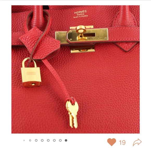 Birkin 30 Togo, 2017, Rouge Vif, Gold Hardware - Picture 8 of 17